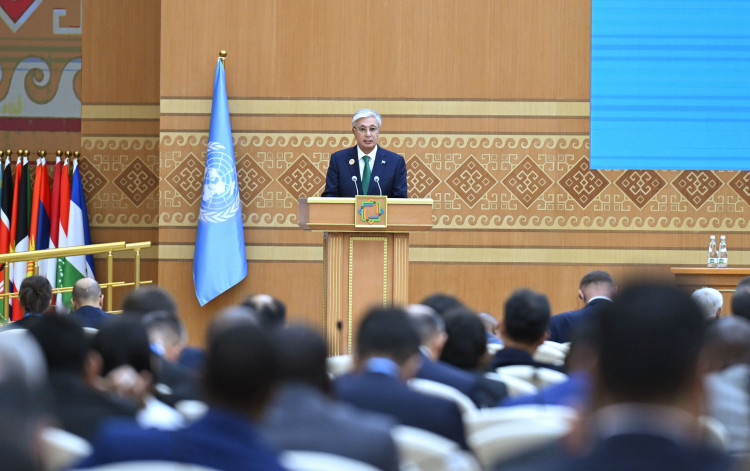 Мемлекет басшысы Теңізге шығар жолы жоқ дамушы елдерге арналған Біріккен Ұлттар Ұйымының үшінші конференциясында сөз сөйледі