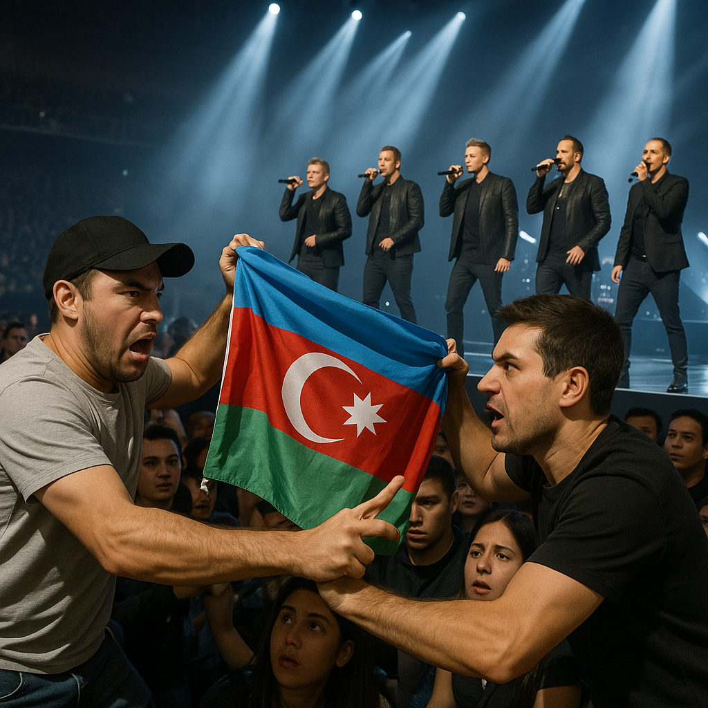 Астанада өткен Backstreet Boys тобының концертінде Әзірбайжан туы үшін жанжал шықты