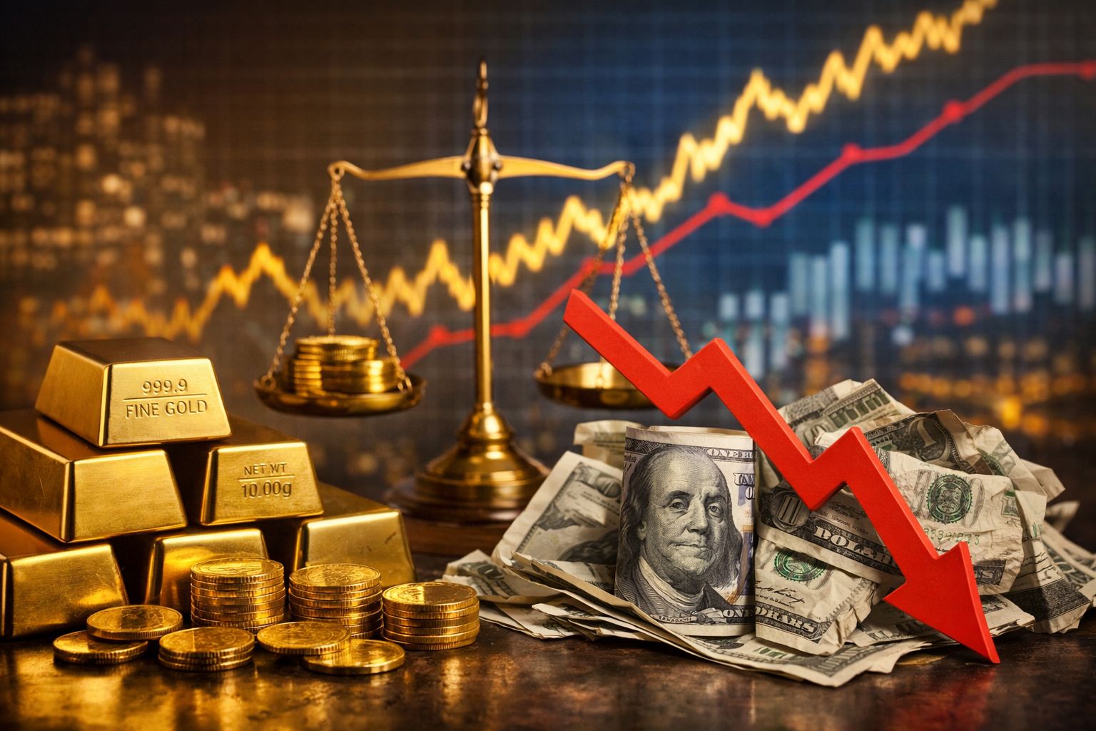 9 пайызға қымбаттаған: Алтын өссе, доллар әлсірей ме?