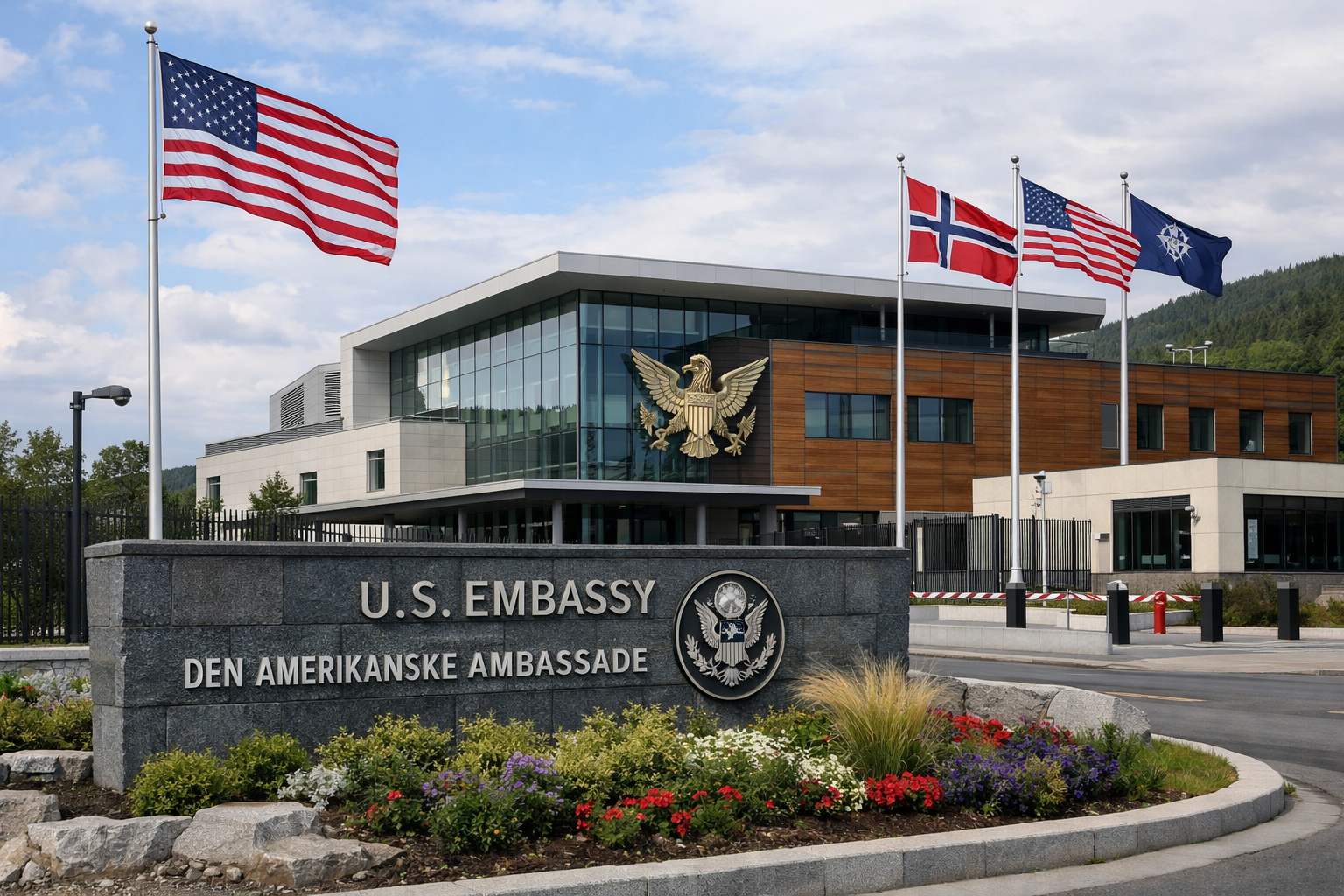 Норвегиядағы АҚШ елшілігінің маңында жарылыс болды