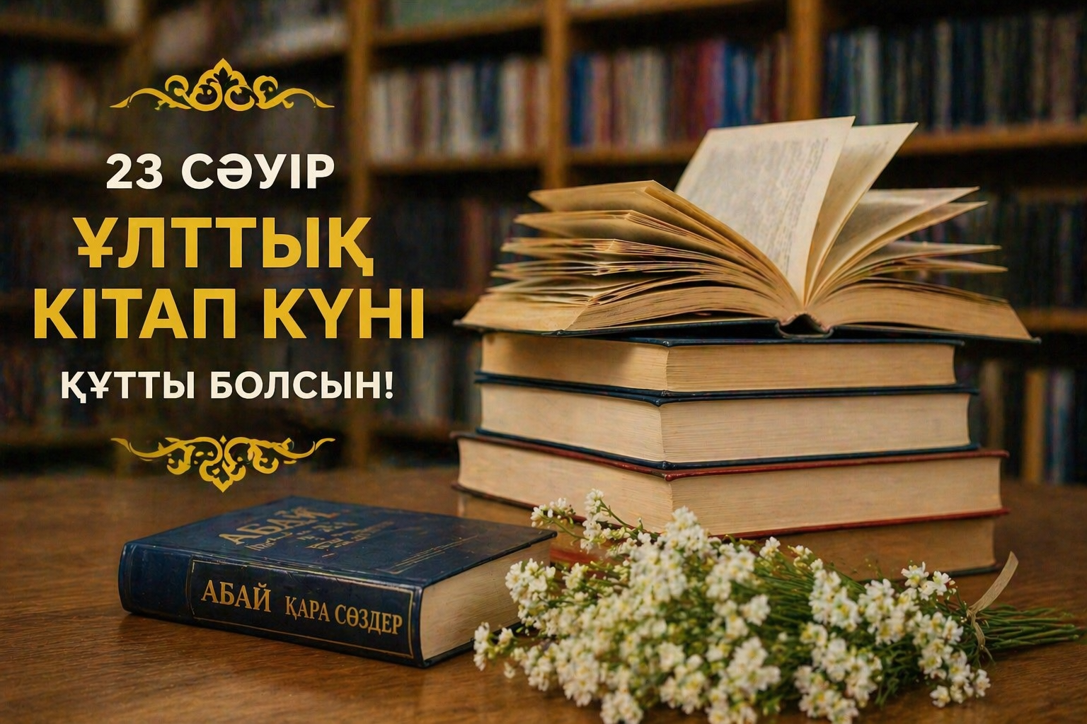 Аида Балаева қазақстандықтарды Ұлттық кітап күнімен құттықтады 