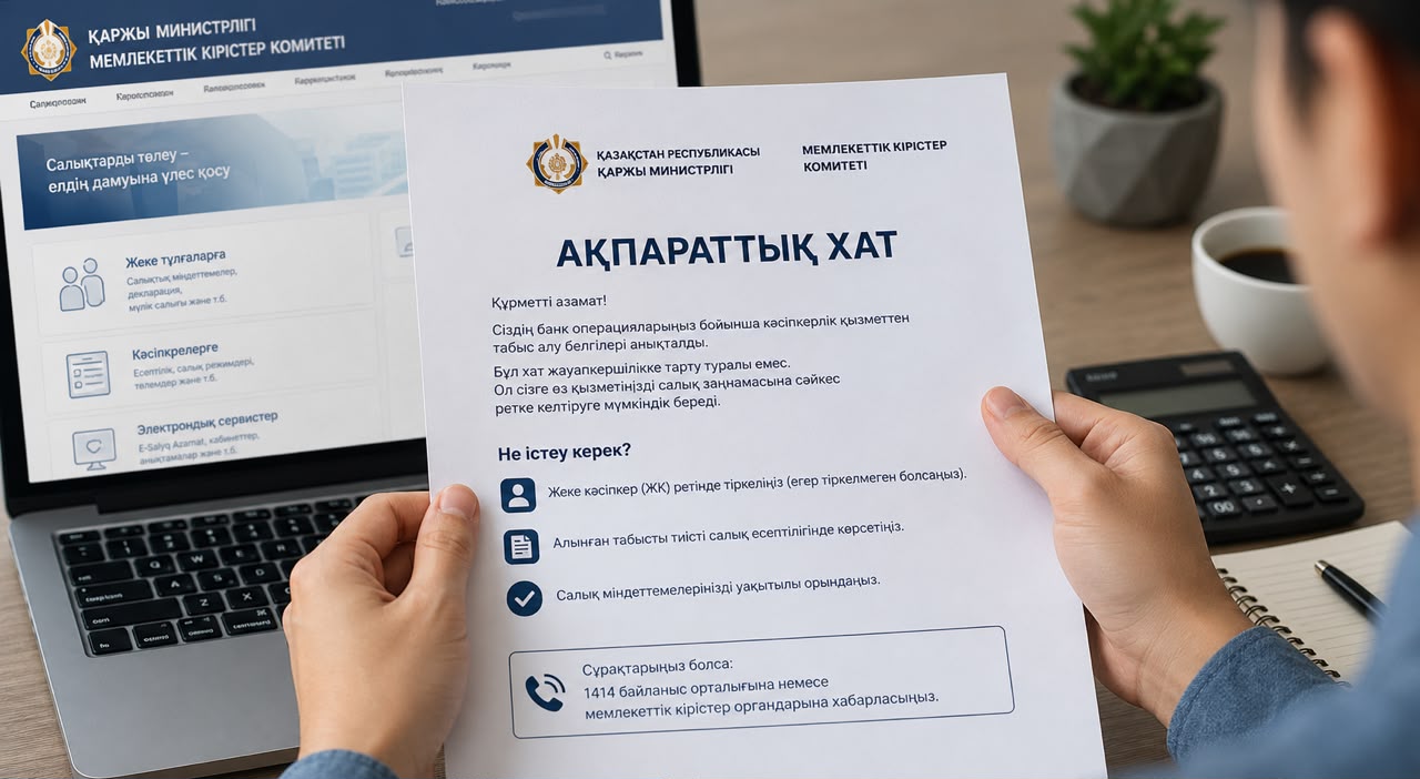 Қаржы министрлігінен хат келсе не істеу керек?