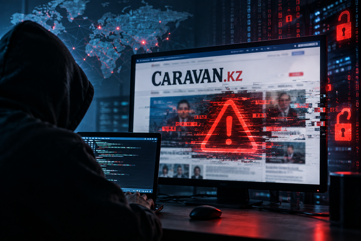 Caravan.kz медиа порталы кибершабуылға ұшырады