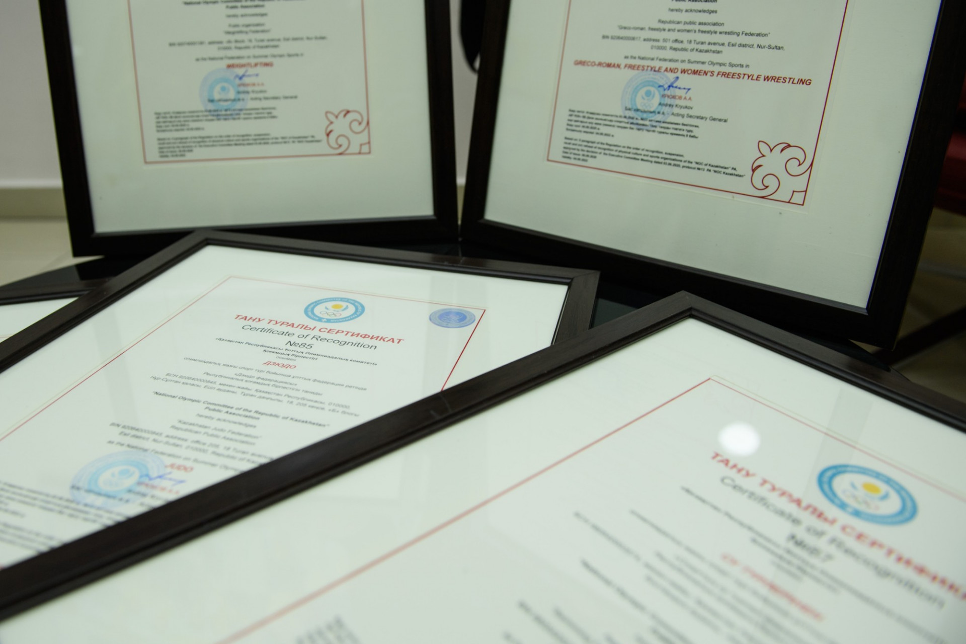 Қазақстандық 7 федерация Қазақстан ҰОК тану туралы сертификатына ие болды 
