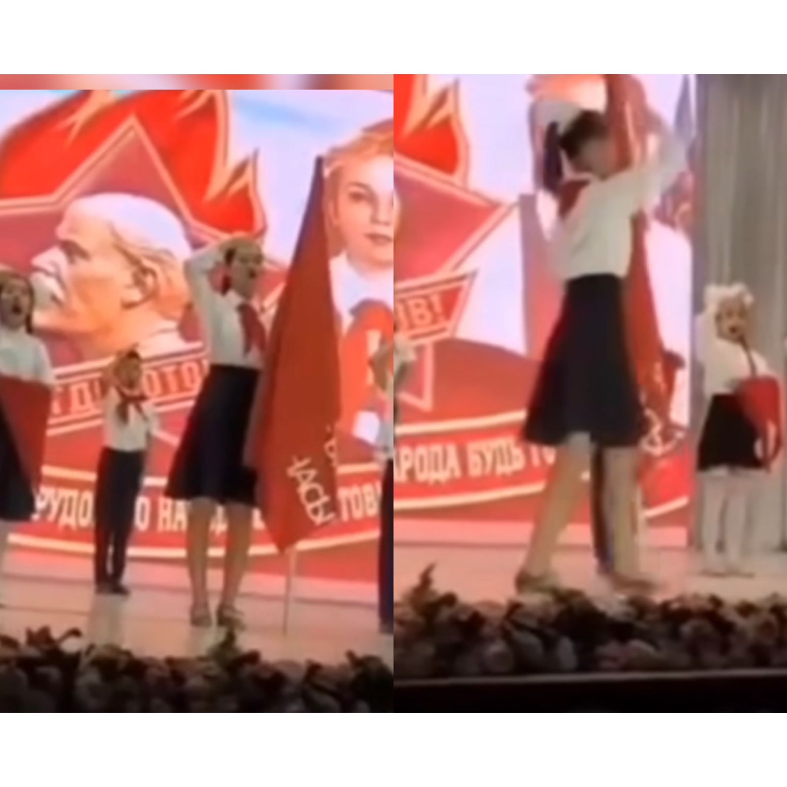 "Коммунистік партиясы үшін дайын болыңдар": Желіде мектеп оқушылары қатысқан комсомол шарасының видеосы тарады
