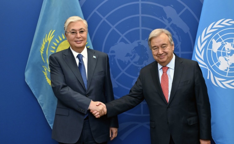 Мемлекет басшысы Біріккен Ұлттар Ұйымының Бас хатшысымен кездесті